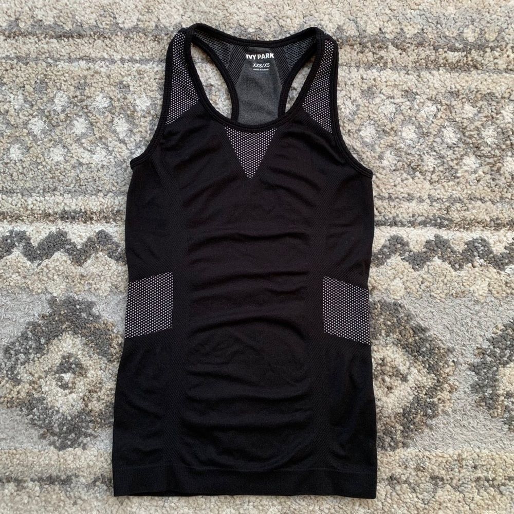 IVY PARK Black White Seamless Tank XXS/XS